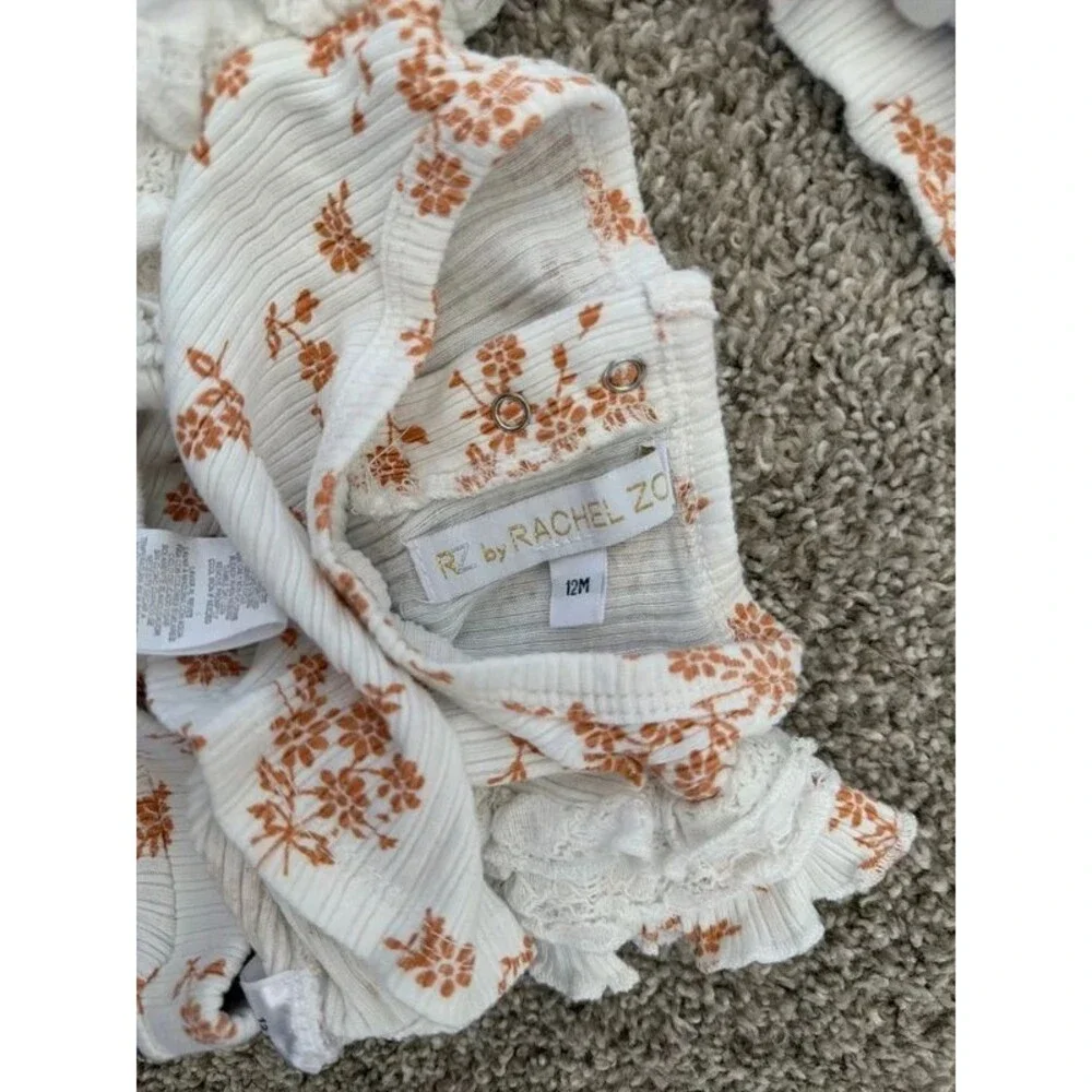 Rachel Zoe Baby Matching Ruffle Floral Outfit - Size 12M